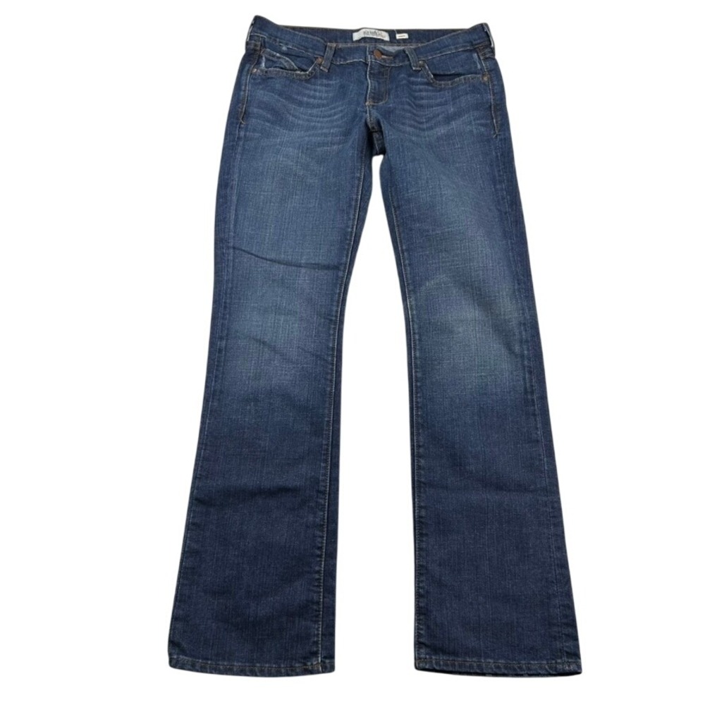 Vintage Old Navy Jeans Womens 10 Long Ultra Low Waist Bootcut Blue Stretch Y2K